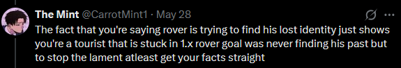 serexQ's tweet photo. @CarrotMint1 Aint no way lilbro is calling others tourists while saying that genshin s story is about finding the sibling , and learning it from archons nonetheless. 

Can you tell me even a single archon that has told us anything about whereabouts of the sibling ? https://t.co/ghyQZ7JLSU