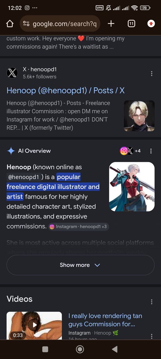 henoopd1's tweet photo. Lmao apparently Google thinks I’m popular now https://t.co/lqI6lnl5Vb