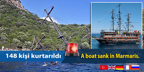 48habercomtr's tweet photo. Marmaris’te gezi teknesi battı

Marmaris Akvaryum Koyu'nda 148 kişinin bulunduğu bir tur teknesi battı. Teknedekiler kurtarıldı. Detaylar haberde.

https://t.co/20KjgTUbvb https://t.co/bwKWTB7Vun