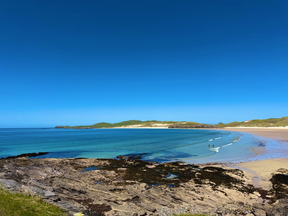 GCAJoeA's tweet photo. Yesterday we had a free day of sorts. Nothing was planned. So we decided to make the drive from Skibo up to Durness at the prodding of others who have done it. Crystal blue skies and low 70’s made our decision even better. It’s 2.5 hrs north of Dornoch. The drive is primarily one lane the whole way. It is remote. But it is one of the most stunning scenic drives I’ve ever done. Simply breathtaking.

The golf course at Durness is a true Scottish treat. It’s as rugged as you can get with the last hole being a par three over a cavern. Just awesome. I wanted to be included in the diehards that have made the trek to go up there. So glad we did. If you are making a trip to the Highlands and want to do something a little off the grid, do yourself the favor of making the drive up to Durness. I promise you will not regret it.