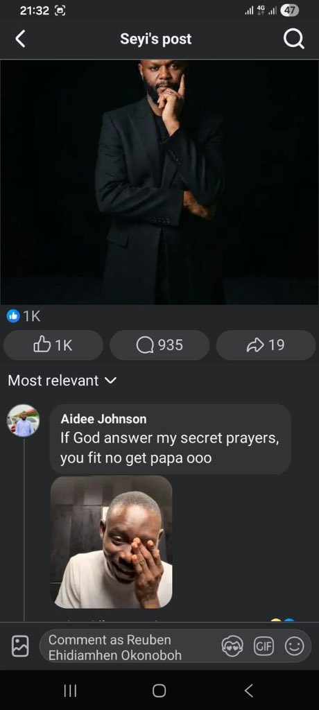 prophetswitch's tweet photo. Seyi Tinubu posted on FB

Kindly check photos for the response of the year 😂😂😂😂 https://t.co/FCx5oUEzgk