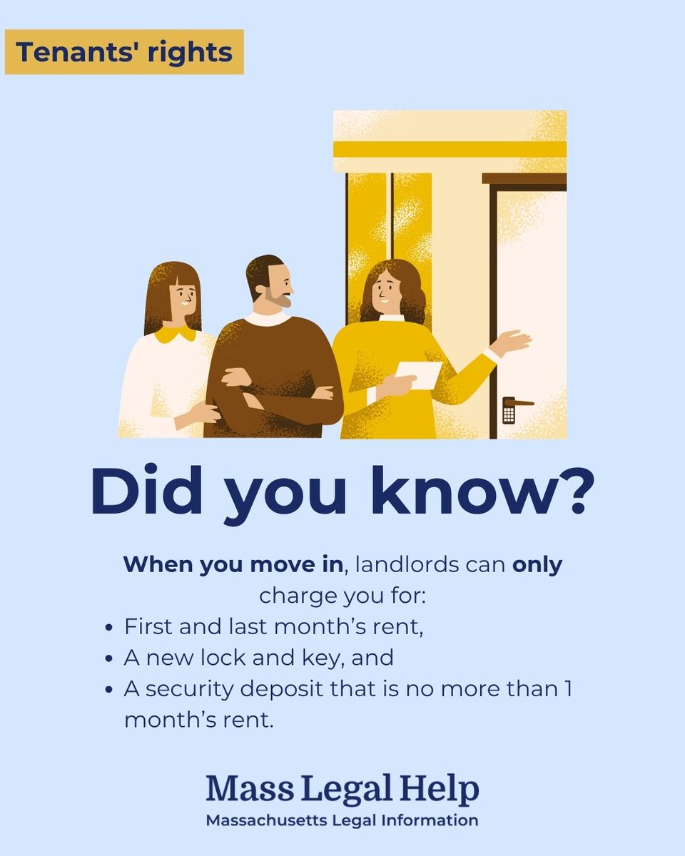MassLegalHelp's tweet photo. Here are some things to know and do before you agree to rent an apartment in Massachusetts.

https://t.co/xkgkn1bUiy

Article by @MassLawReform https://t.co/1Rm8dZAFlD