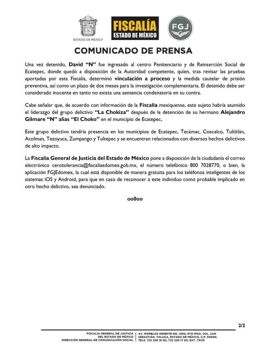 Fiscalía Edoméx tweet media