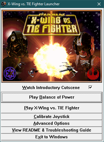 XwingGameSeries's tweet photo. X-Wing vs TIE Fighter Launcher
(LucasArts, 1998)

#xwingvstiefighter #xwing #starwars #lucasarts #lucasfilmgames #pcgaming #retrogaming #retrogames #retrogamer #dosgaming #dosgames https://t.co/IFRwNS6WUw