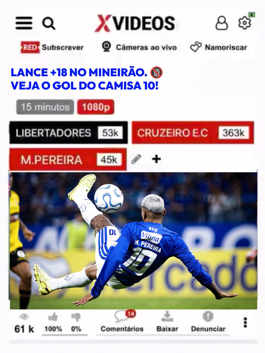 Cruzeiro's tweet photo. 🔞 https://t.co/JS2LQlVCsn