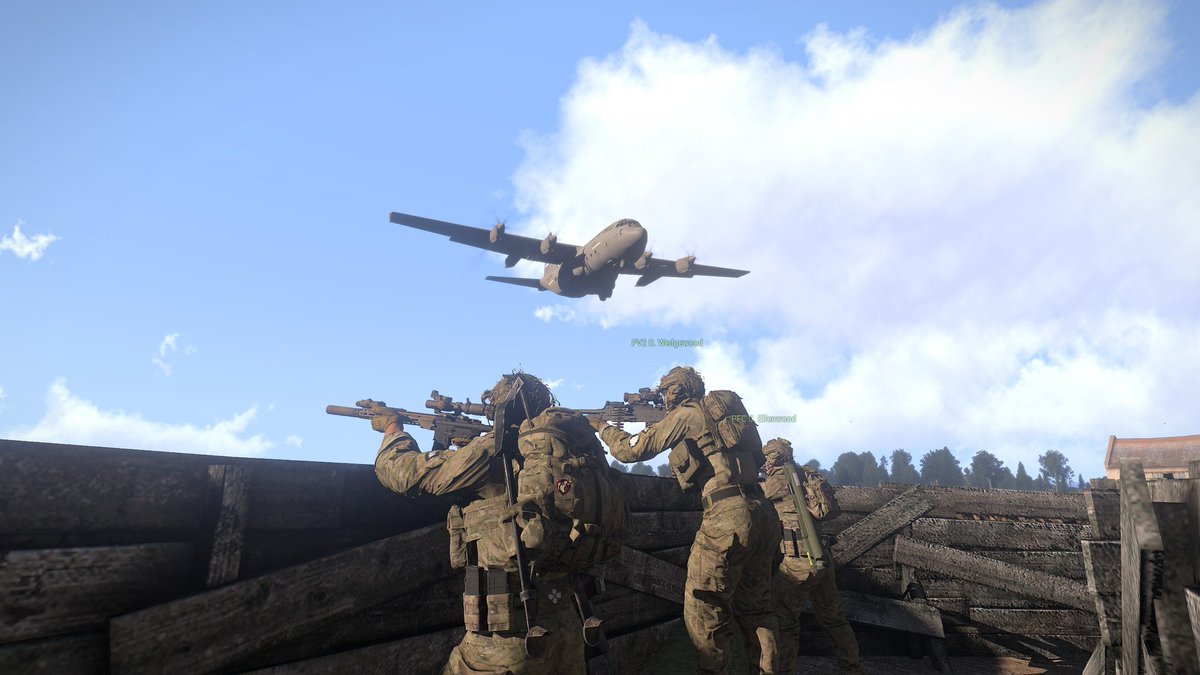 GhostPlatoon275's tweet photo. Ghost Platoon’s most recent FTX saw the platoon conducting a rehearsal of an airfield seizure and follow-on sustainment operations. Interested in being a part of Arma 3’s largest and longest running 75th Ranger Regiment milsim? Join today! https://t.co/JaNRCq3WUv https://t.co/h8WbeRzBlu