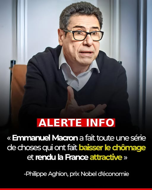 Mapi421's tweet photo. "Emmanuel Macron a fait toute une série de choses qui ont fait baisser le chômage et rendu la France attractive"
Philippe Aghion (prix Nobel d'économie) https://t.co/cgl15IgkrF