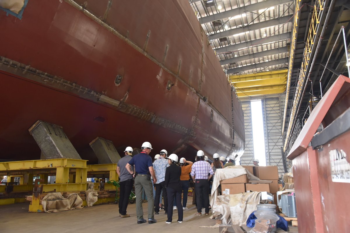 FBIMobileAL's tweet photo. Austal USA hosted regional FBI executives for a tour of their Mobile, AL shipyard. This showcased the importance of collaboration between law enforcement and private sector partners. During the visit, Austal USA leadership and FBI executives discussed advanced shipbuilding capabilities, and the role private industry plays in supporting national security and the Gulf Coast economy. Attendees also had the opportunity to see the skilled workforce in action across the shipyard, observing the craftsmanship and teamwork that drives the construction of advanced maritime vessels. We value our private sector partners and the meaningful collaboration it drives.