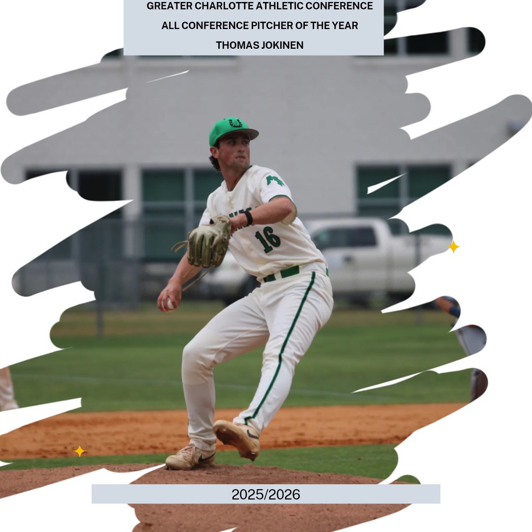 MPHSBaseball_NC's tweet photo. Congrats to Mustangs senior Thomas Jokinen for being named the GCAC Pitcher of the Year! 🐎⚾️💪 https://t.co/fJltpfuJeW