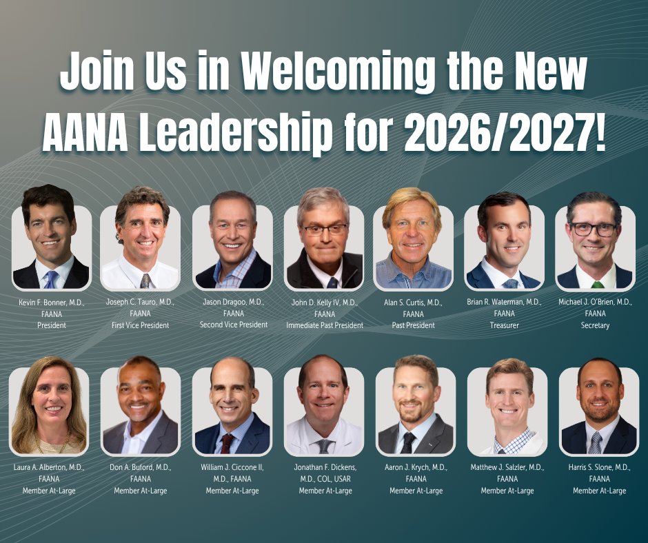 AANAORG's tweet photo. Congratulations to the newly elected AANA Presidential Line and Board of Directors for 2026-2027! Read the full announcement: https://t.co/KE3BdoPmiq https://t.co/jR7YecFXl1