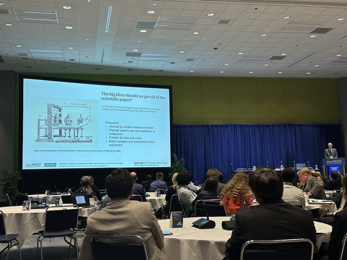AYasinzaiMD's tweet photo. Excited to have attended the #ASCO26 workshop on manuscript review processing from the lens of JCO Editorial Leadership.

Key takeaway: strong science matters, but so does presentation and how we communicate them. https://t.co/ap4ObQ4XX8