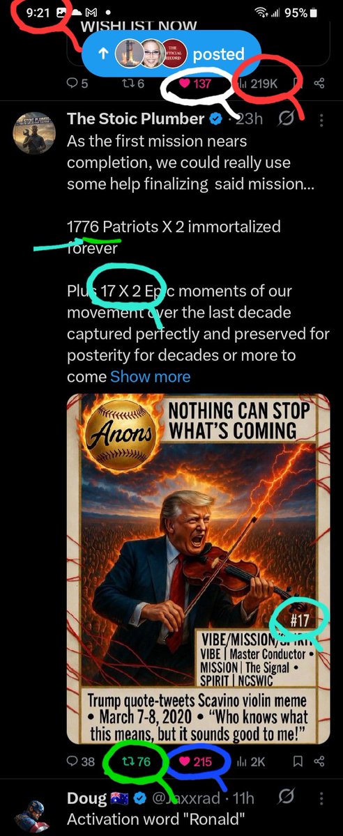 DeanDavis33's tweet photo. 🐸1️⃣7️⃣ #Seventeen
😎7️⃣6️⃣ #SeventySix
2️⃣1️⃣5️⃣ #TwoOneFive 🪞
2️⃣1️⃣9️⃣ #TwoOneNine 🪞
😏 #WhatAreTheOdds 😁
1️⃣7️⃣2️⃣ #OneSevenTwo 🪽
1️⃣3️⃣7️⃣ #OneThreeSeven ❤️🔥 https://t.co/GaEwnHG7uZ