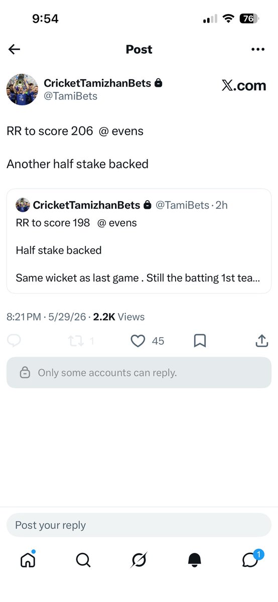 CricketTamizhan's tweet photo. 5 bets &amp; Tami and friends absolutely back into this week . What a last 2 hours or so. We toiled hard but end of it absolutely feasted. That’s what matters #IPL2026 #PAKvWI https://t.co/aGcgx8f0tN