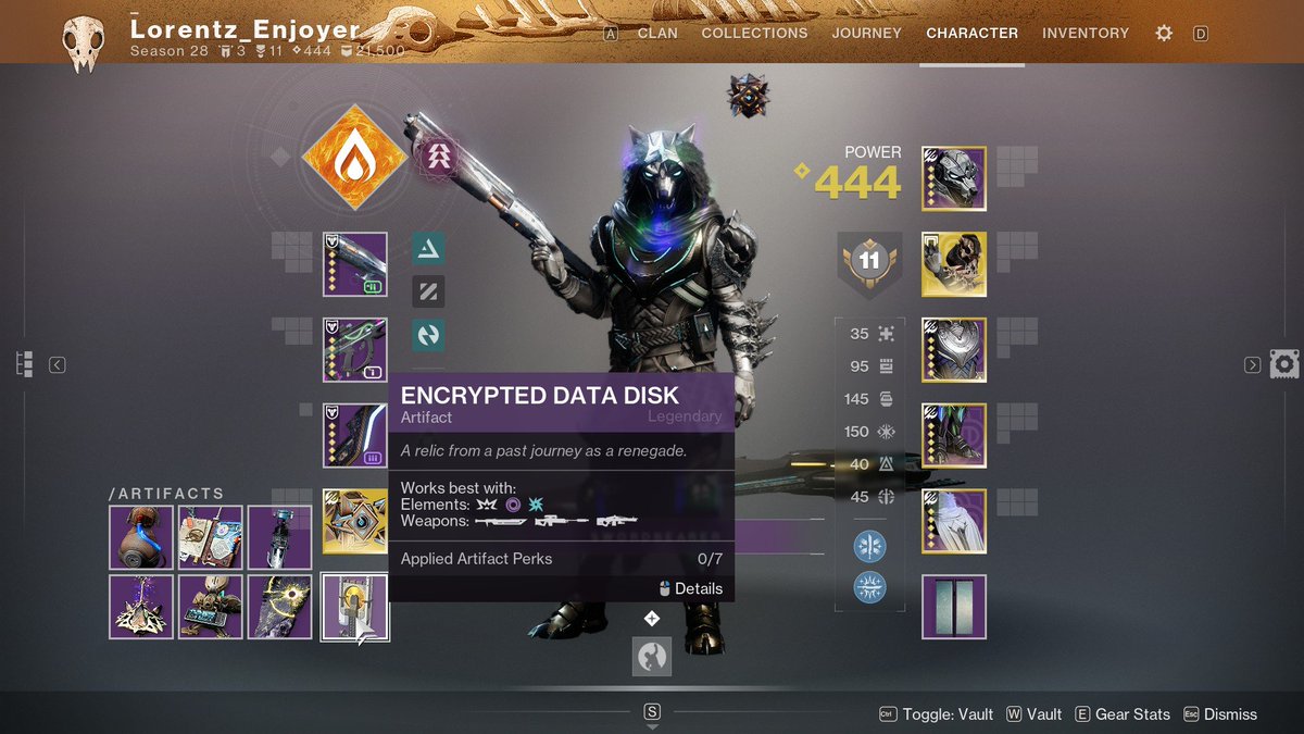 servidorD2BR's tweet photo. 🚨NOVIDADE🚨

A partir de 9 de Junho, jogadores terão 7 artefatos usar.

Os mods dos artefatos agora serão salvos nos loadouts.

#Destiny2 https://t.co/HwBomVSJM2