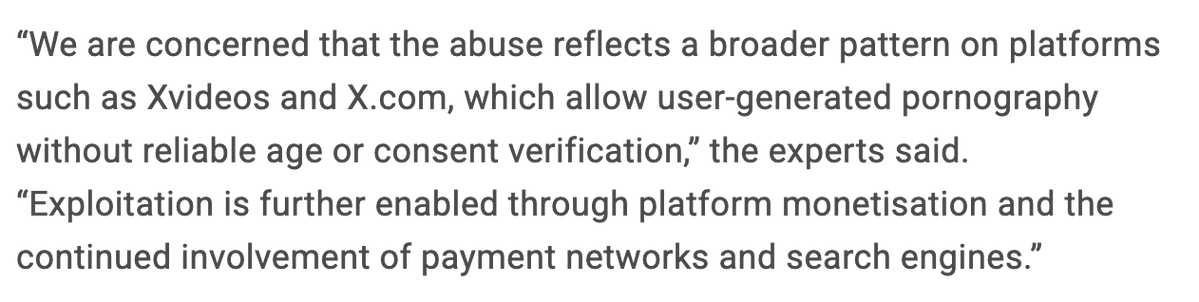 NicoleRPrause's tweet photo. Hilariously, the latest claim by multi-millionaire @LailaMickelwait that the "UN" wants Pornhub prosecuted?
Actually they say https://t.co/sMkaAfh5pX, the platform sponsoring her (!) via Bill Ackman 😂 and the "experts" are explicitly not speaking for the UN.
Grift after grift... https://t.co/a1s0hMbySr