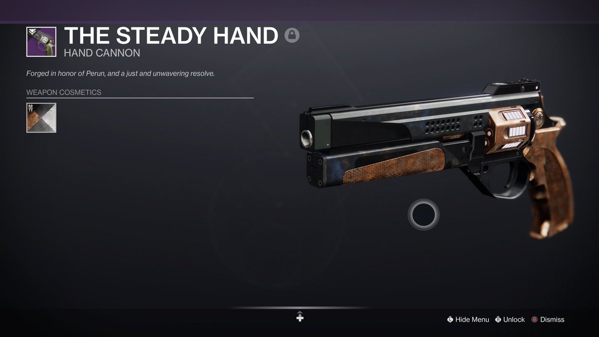alaniz_unknown's tweet photo. Please tell me The Steady Hand is coming back to Iron Banner?? I will play 14 hours of Iron Banner mode straight to get this weapon again @Destiny2Team https://t.co/kiZv7PtAm9
