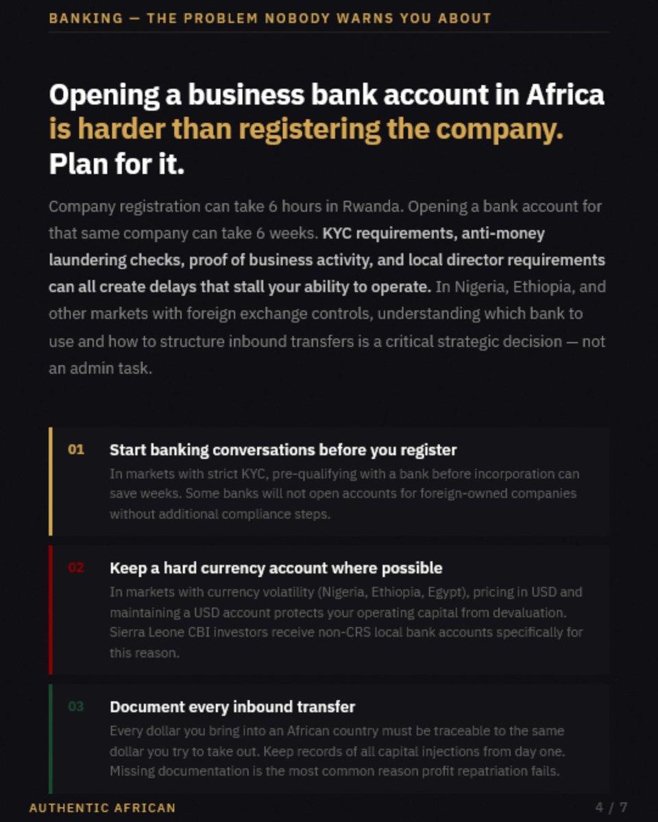 AuthenticAfric's tweet photo. Starting a business in Africa: the legal and financial setup nobody talks about.

Registration is the easy part. The structure you put around your business determines whether you can actually get your money out when it's time. Most diaspora founders get this wrong. https://t.co/na6JUr0mOf
