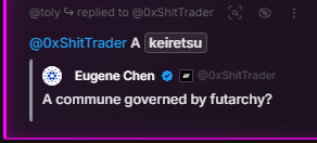 PhilizoCrypto's tweet photo. Bro Toly just GAVE US A NAME for a community!!

Look at the reply, give us a name for a "commune"

Making the community on the coin asap!!!

https://t.co/dGfjrHXxnA https://t.co/BL9dz534TG