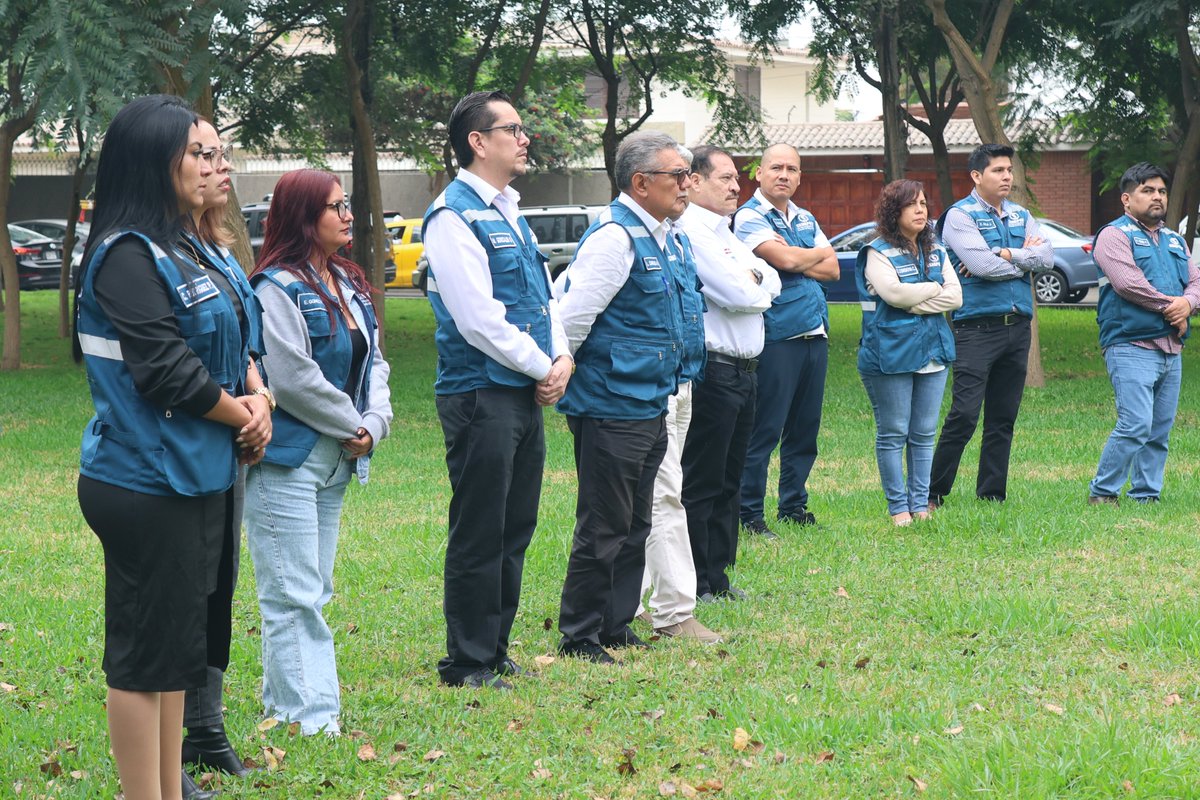CENEPRED's tweet photo. 🙋‍♀️🙋‍♂️ Funcionarios y servidores del #Cenepred de la sede de San Isidro y Pueblo Libre participaron en el #SimulacroNacionalMultipeligro2026 ante sismos y peligros asociados.

¡Prevención realizada, población asegurada! https://t.co/wrRD4JmA8P