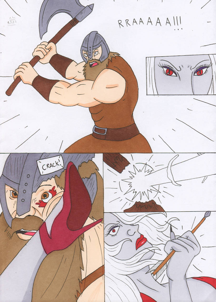 callumlyal73631's tweet photo. Amarlia vs Wildmen #vampire #vampirequeen #femalevampire #vampirelady #originalcharacter #originalcharacters #bruxa #vampirefantasy #fantasycharacters #fantasyart #fantasy #ravenhive #comic #onlinecomic #dnd https://t.co/dlwF3LSwZW
