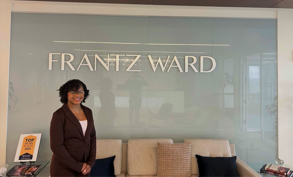 FrantzWardLLP's tweet photo. Frantz Ward is pleased to welcome Kyrsten Turner to the firm as a Summer Associate. Kyrsten will work across practice groups, conducting in-depth legal research, contributing to client matters, and gaining exposure across a broad range of industries. Welcome to the team, Kyrsten! https://t.co/4unA3TKJ2z