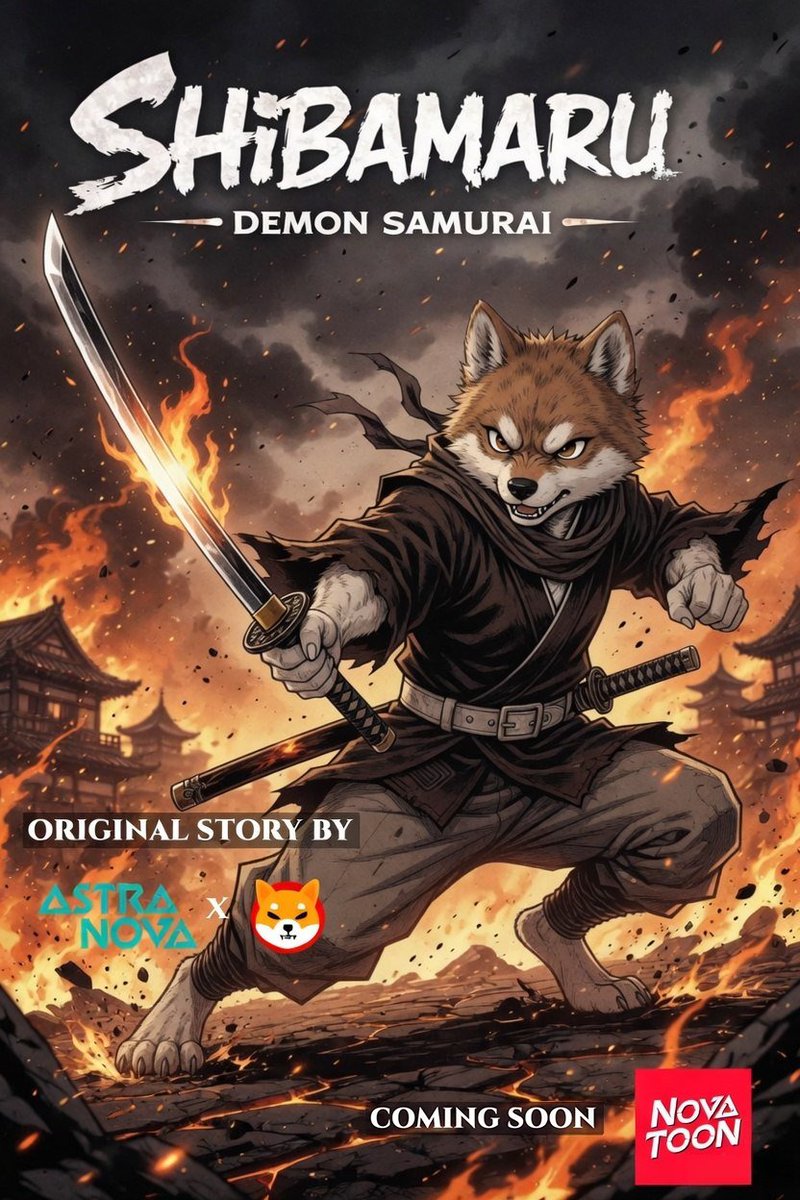 Astra__Nova's tweet photo. In the land of ancient Japan, a young boy rises waging war against evil itself to deliver justice for the weak ⚔️

The SHIBverse is getting crazier with the latest addition.

Introducing,

Shibamaru: The Demon Samurai

Original story by Astra Nova × @Shibtoken 

COMING SOON on Nova Toon. ✅

The fire is lit. The blade is drawn.

You are not ready for this 🫡