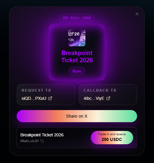 Yurii_week's tweet photo. I just won a Breakpoint Ticket 2026 in the MagicBlock Questline!🥳🥳🥳

Sorry @magicblock but I won't be able to attend the event since I don't have a visa. 😅

Good thing the prize can be exchanged for $250 USDC. ❤️

Join us and win prizes too: https://t.co/fR35ioCmYb 😎 https://t.co/QZTfXXfnFn