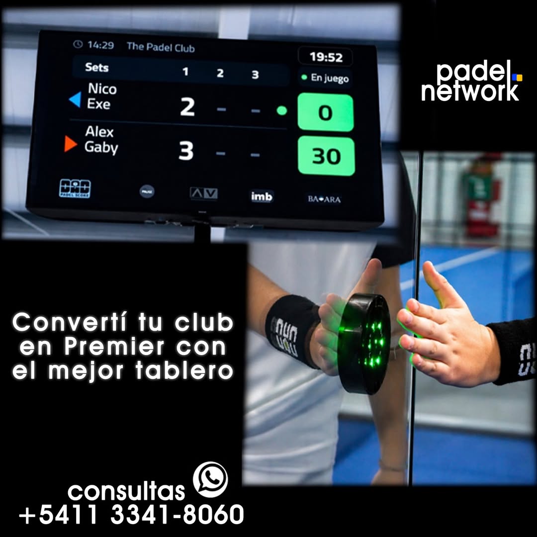 PadelNetwork's tweet photo. Convertí tu club en Premier con el mejor tablero, totalmente configurable y facil de manejar desde un lector óptico instalado en la cancha de vidrio. La pantalla de 43 pulgadas permite introducir datos de los jugadores y también publicidad estática o video.

Wtsp: +5411 3341-8060 https://t.co/nwjx9tkDEW