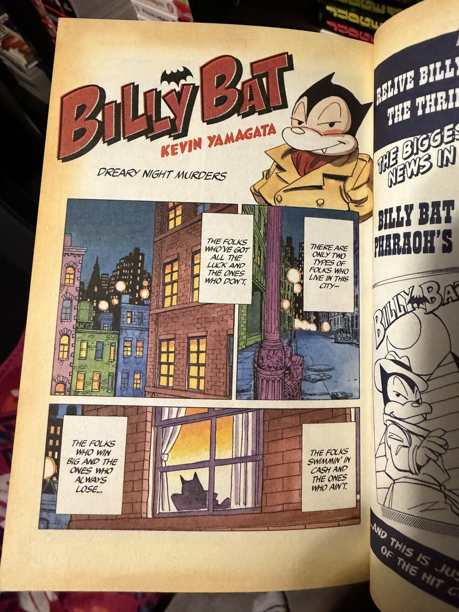 SlimeFancypants's tweet photo. Going to make a more in-depth video soon but want to give a HUGE shoutout to @kanamanga_us for sending me a copy of Billy Bat!! BB is probably my favorite Urasawa series so seeing it here in the US with the color pages &amp; all is a dream come true. You WILL need this on your shelf! https://t.co/te6Wr2rgKy