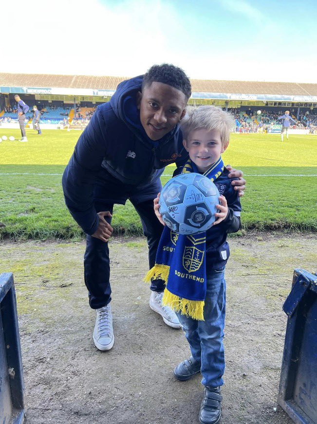 NoNamePS's tweet photo. Another hard one to take… made T feel like the most special boy in the ground at his first game.

Always grateful to @apriljlsmith for setting this up. 

@JuniorBlues2 https://t.co/7lN3Fr19VR
