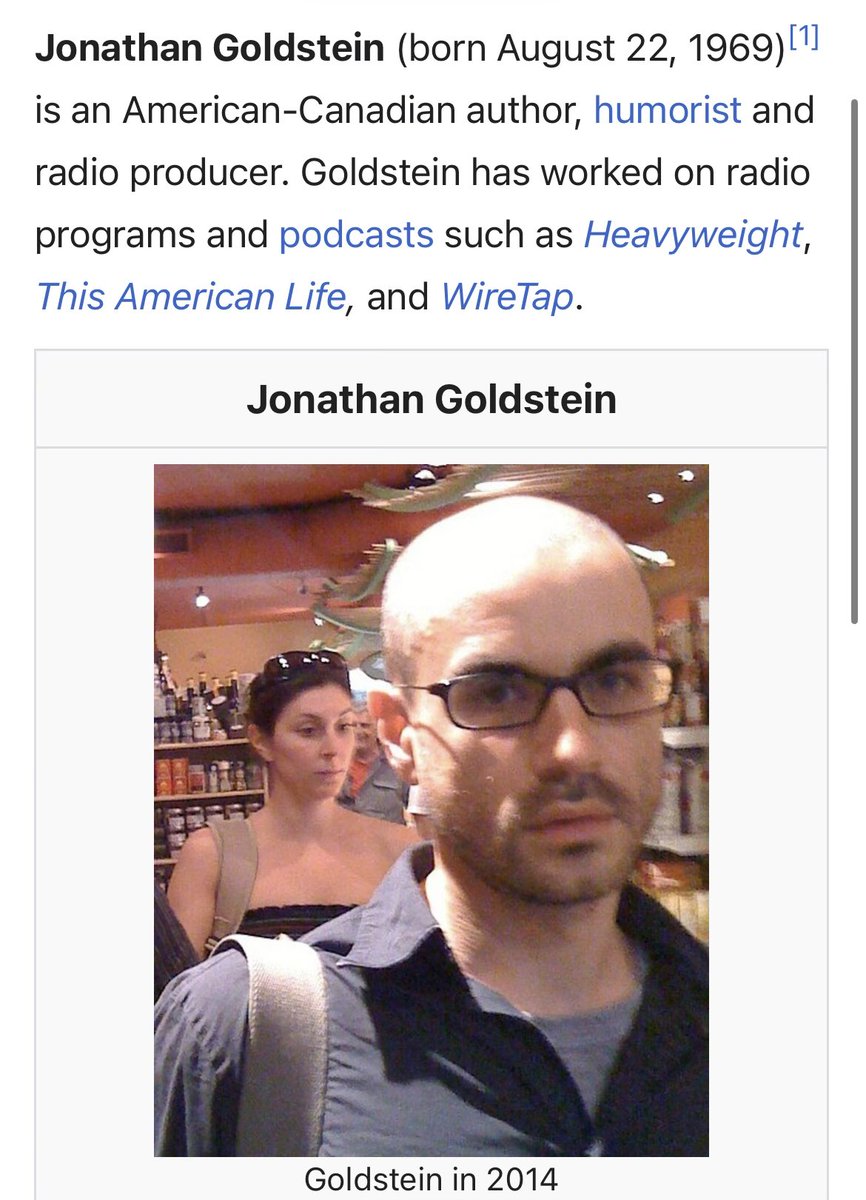 AGoldmund's tweet photo. Disappointing that Wikipedia cropped this picture of my friend and incredible talent Jonathan Goldstein, there are some stunning details in the original. https://t.co/W6W6WMQ6YX