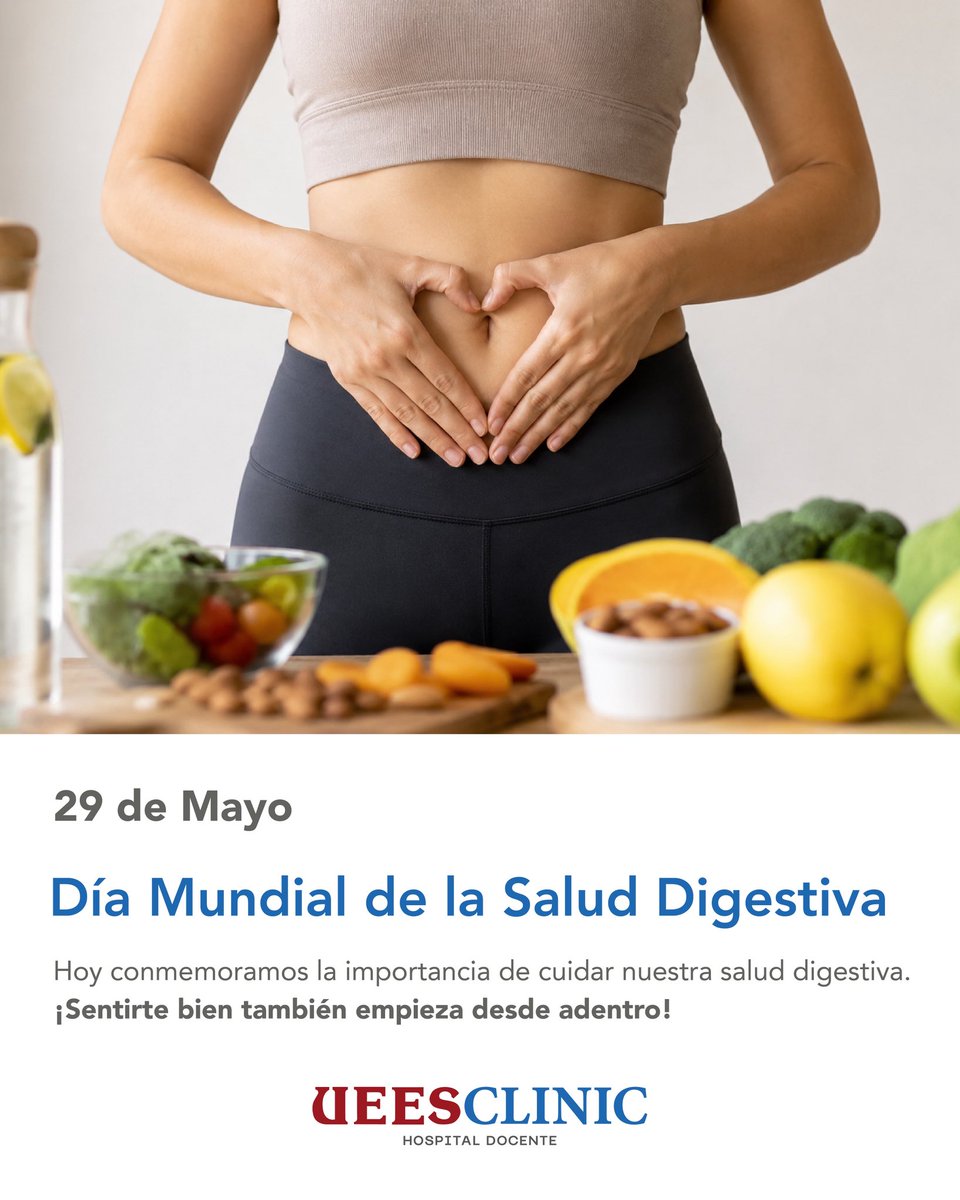 UEESClinic's tweet photo. Hoy, en el Día Mundial de la Salud Digestiva, recordamos la importancia de escuchar nuestro cuerpo y cuidar nuestro bienestar desde adentro. 💚

Una buena salud digestiva influye en cómo nos sentimos, nuestra energía y calidad de vida. https://t.co/PBfG92DZ6p