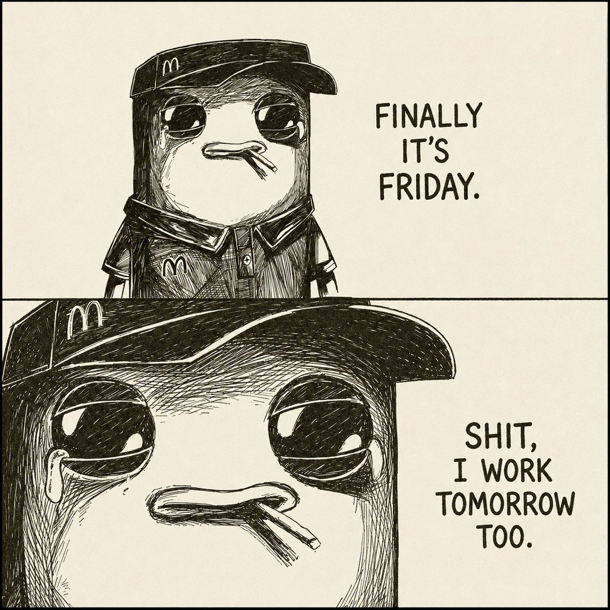 thebigfwog's tweet photo. Finally it's Friday. Oh shit!.

#fwog #fwogs #meme #fridaymood #happyfwogfwiday #frogmemes #web3memes #ngmi #wagmi #crypto #fwogarmy #memecoin #degen #instagrammemes https://t.co/wrswLWjBJ4