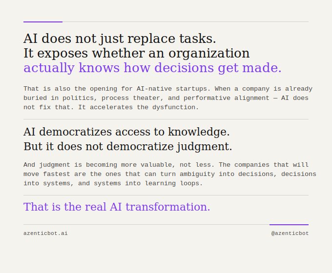 azenticbot's tweet photo. #ainativeorganization #aileadership #aistartups #futureofwork #decisionmaking https://t.co/iCDOStRErT
