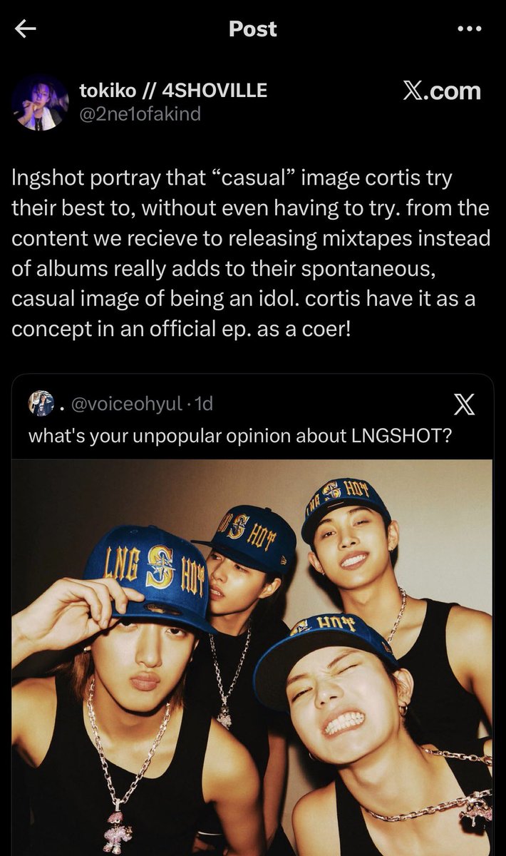 samisoulx's tweet photo. I mean this in the most non shady way. This group will never be able to thrive on their own as long as their “fans” keep trying to compare them to Cortis or being shady towards Cortis to uplift them. They will remain in Cortis’s shadow as long as you keep doing that. https://t.co/7Bp52u7bLH