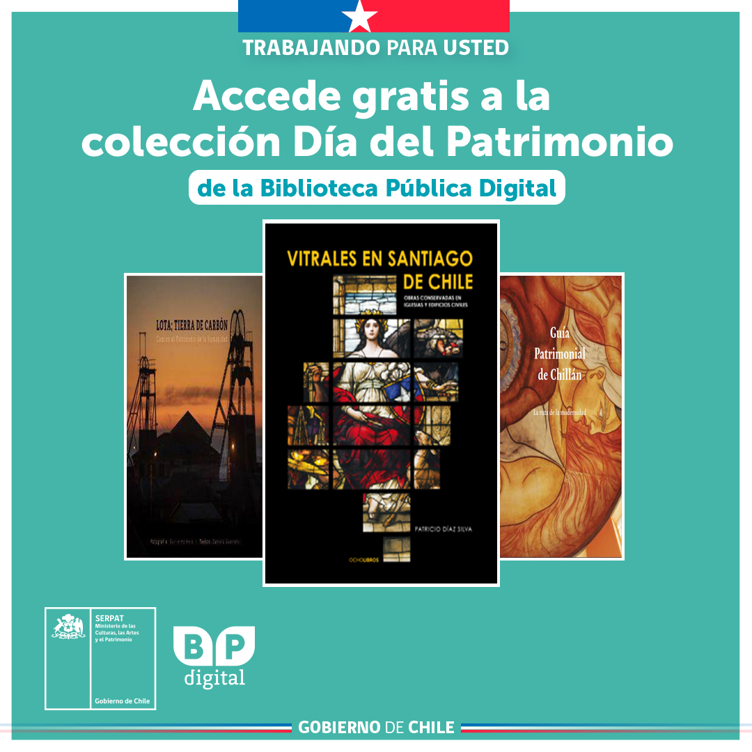 BPDigital_cl's tweet photo. ¡Nuestra memoria y cultura se viven leyendo! 🏛️🇨🇱 En este #DíaDelPatrimonio, te invitamos a explorar nuestra colección especial en la Biblioteca Pública Digital. Descubre libros sobre nuestra historia, tradiciones y territorios de forma gratuita: https://t.co/wxvBGohnnT https://t.co/B8sX4ZFI42