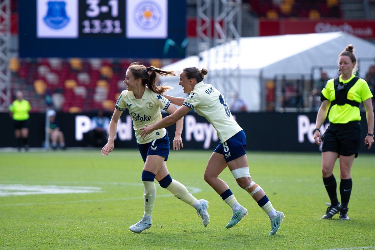 EvertonWomen's tweet photo. Wheeler scored... they're on the pitch! 🤩

Look what that means. Is right, Clare!!! 👊 https://t.co/NVvNeUJfAd