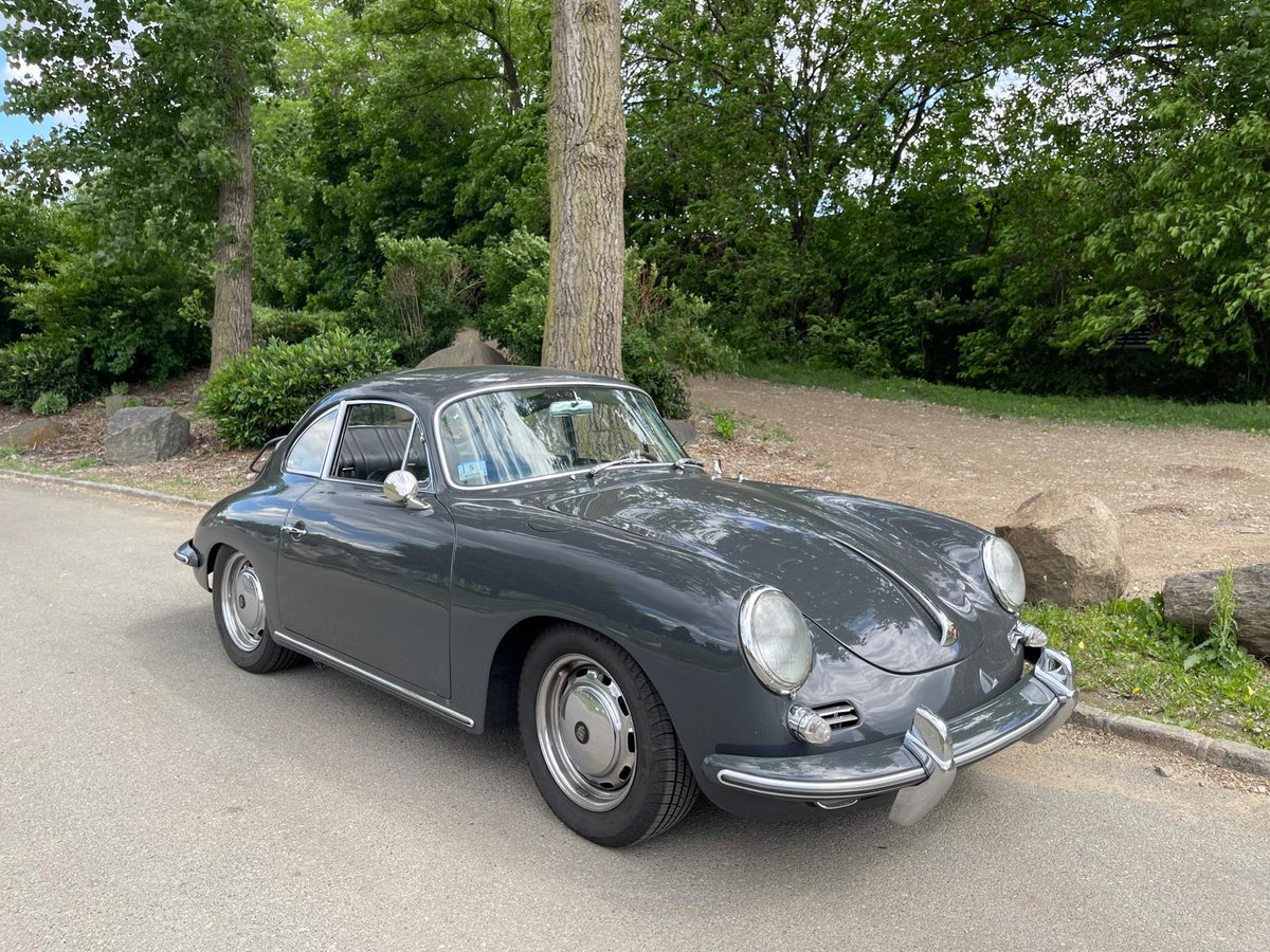 GullwingMotor's tweet photo. Slate Grey 1964 Porsche 356C Coupe - Factory Sunroof and Matching Numbers https://t.co/PrsNZPJ4Br