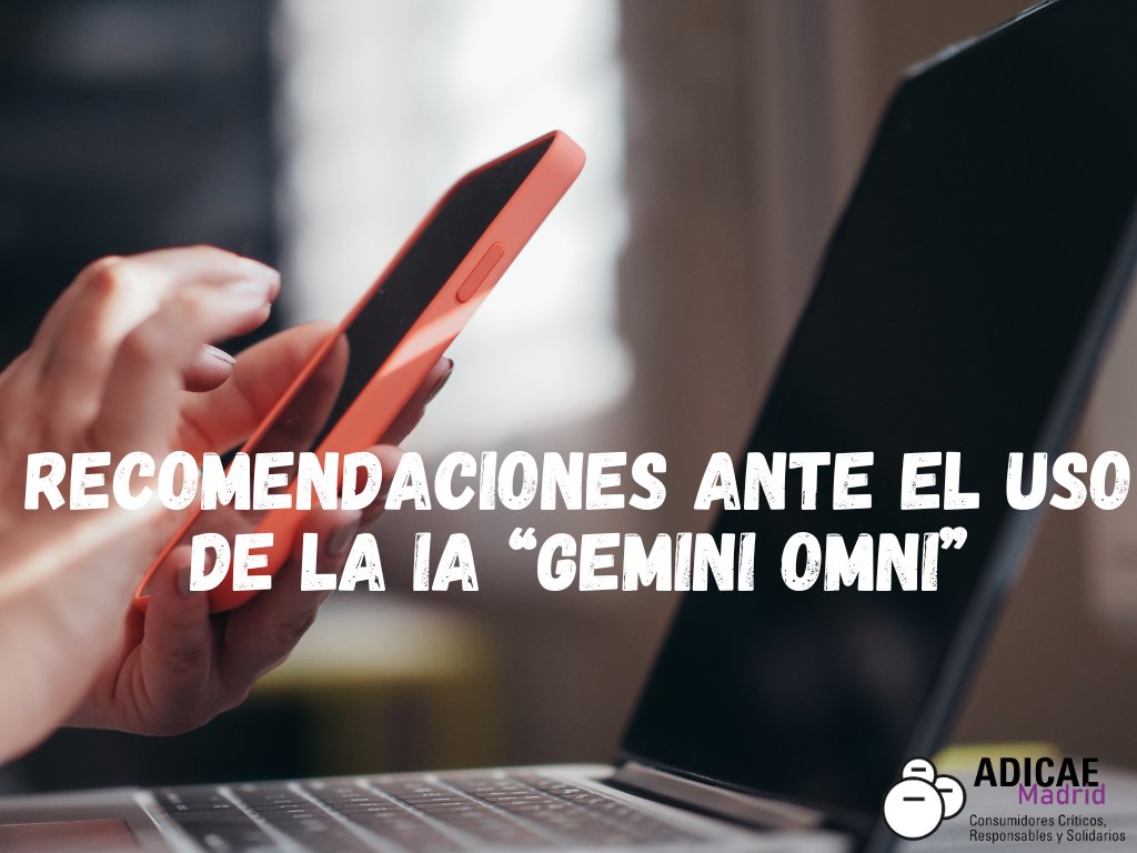 ADICAEMadrid's tweet photo. Desde ADICAE Madrid os invitamos a leer este artículo sobre la IA ¨Gemini Omni". ¡No te lo pierdas! https://t.co/GibYbmg3R6