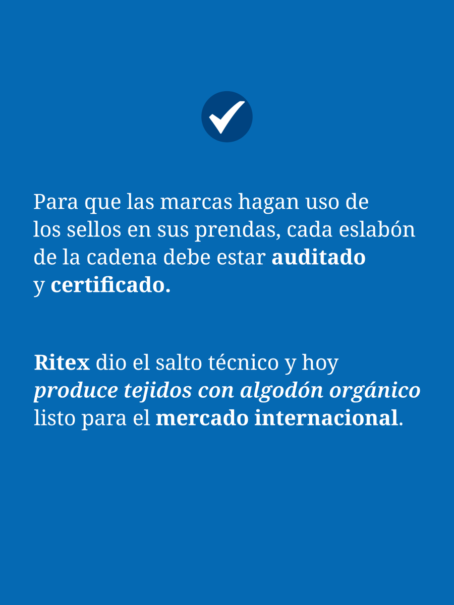 TextilExpo's tweet photo. Grupo Ritex, la primera textil argentina con estructura vertical en certificar las normas internacionales OCS 100, OCS Blended y RCS (Recycle Claim Standard).

Vení a conectar con todas las empresas que marcan el rumbo de la transformación textil

📍 La Rural
🗓️ 2 al 4 de junio https://t.co/9i9ZMRGGNj