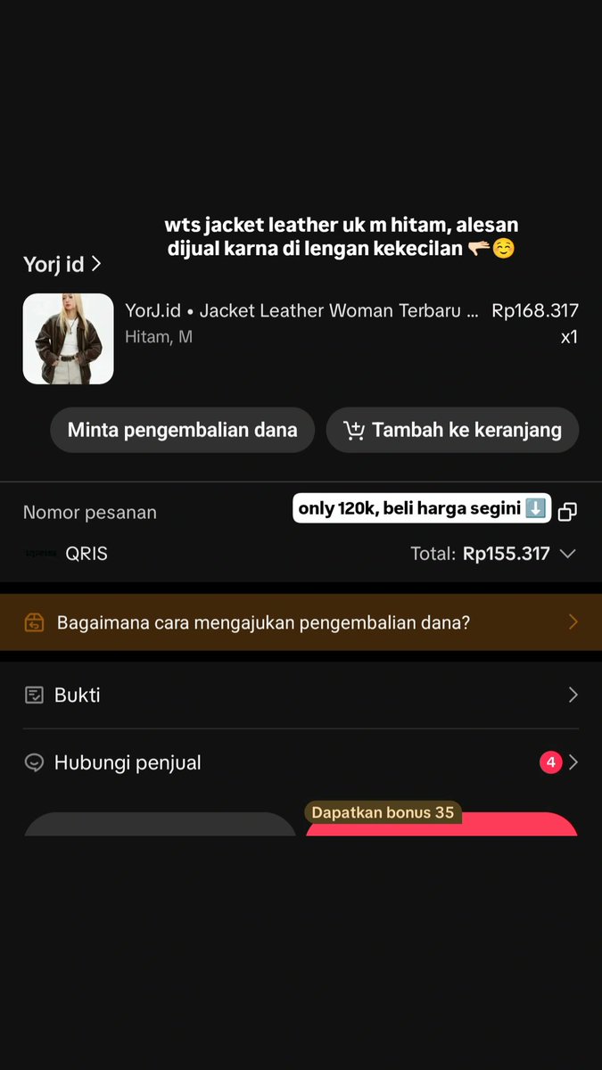 lookatvinwon's tweet photo. wts leather jacket uk m hitam, only 100k!!!!! minat? dm, pengiriman  can manual jnt or shopeee ☺️☺️ 
#wts #leatherjacket #jaketkulit https://t.co/ThZ0EkFrzX