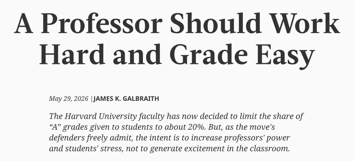 ptcherneva's tweet photo. Perhaps Harvard's new As-to-GPA limit has been designed by economists to prevent them from becoming As-insolvent. 
Maybe they think that This Time Is Different.
---
@ProSyn https://t.co/i4bcbucBWx https://t.co/pO2CLOGSNn