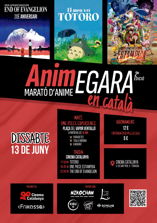 lafrikassa's tweet photo. 🏯LA FESTA DELS PIRATES 🏴‍☠️

Us presentem la PROGRAMACIÓ de l’Animegara d’enguany!

📅 Dissabte 13 de juny
🕙 10:30 a 14:00 i a partir de les 17:00
📍 Plaça del Vapor Ventalló i @CinemaCatalunya, Terrassa

🔗Aconsegueix el teu abonament al web del @cinemacatalunya1916. https://t.co/gewlRiuFEQ