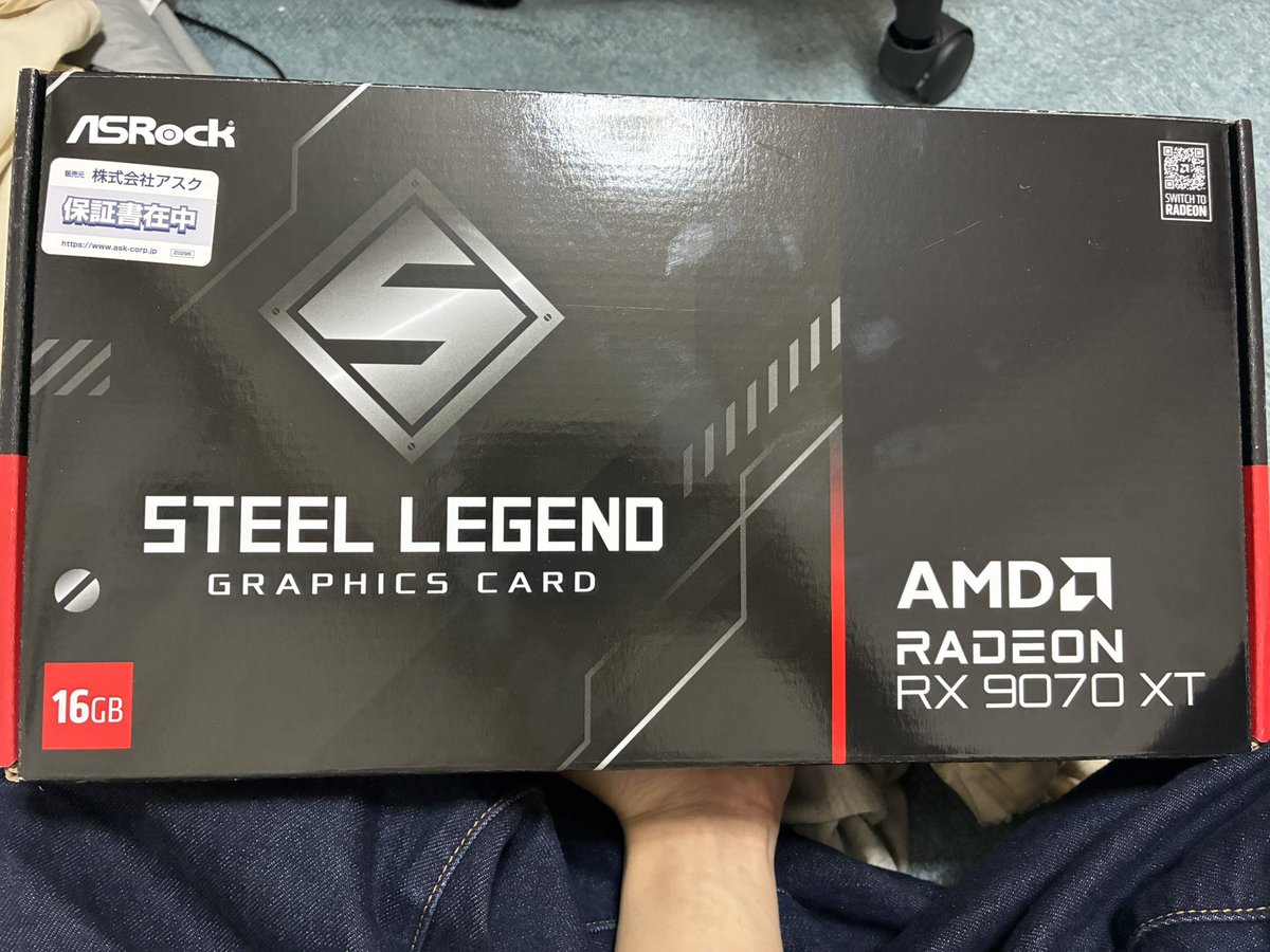 MackyDAYOpwq's tweet photo. 1年ぶりに新品にAMDのグラボ買った！
これで配信が捗る(　˙▿˙　)☝ https://t.co/mtgeOXKY4F