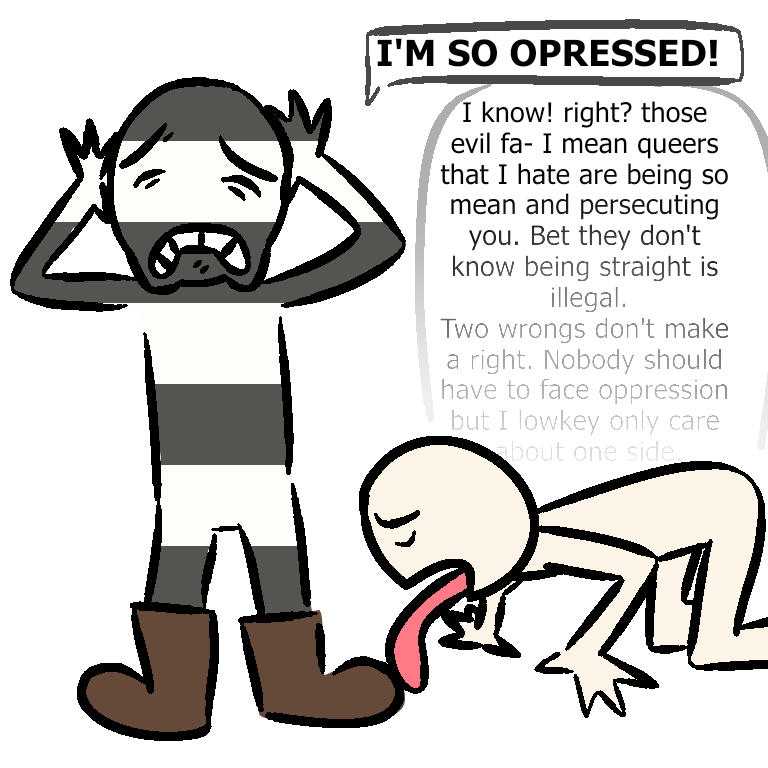 Creakyart's tweet photo. "Don't say that word! It's offensive to us straight-"

Straggot straggot straggot 😛😛 https://t.co/DoqSGXmyXD