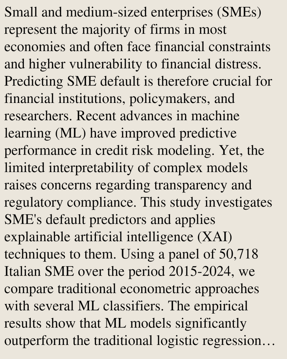 TAL's tweet photo. Evolutionary Rule Extraction from Corporate Default Prediction Models

Desirè Fabbretti, Matteo Pasquino, Elia Pacioni, Caterina Lucarelli, Davide Calvaresi
https://t.co/0WcJWKlZtR [𝚌𝚜.𝙽𝙴 𝚌𝚜.𝙰𝙸] https://t.co/zTbIzuJH7l