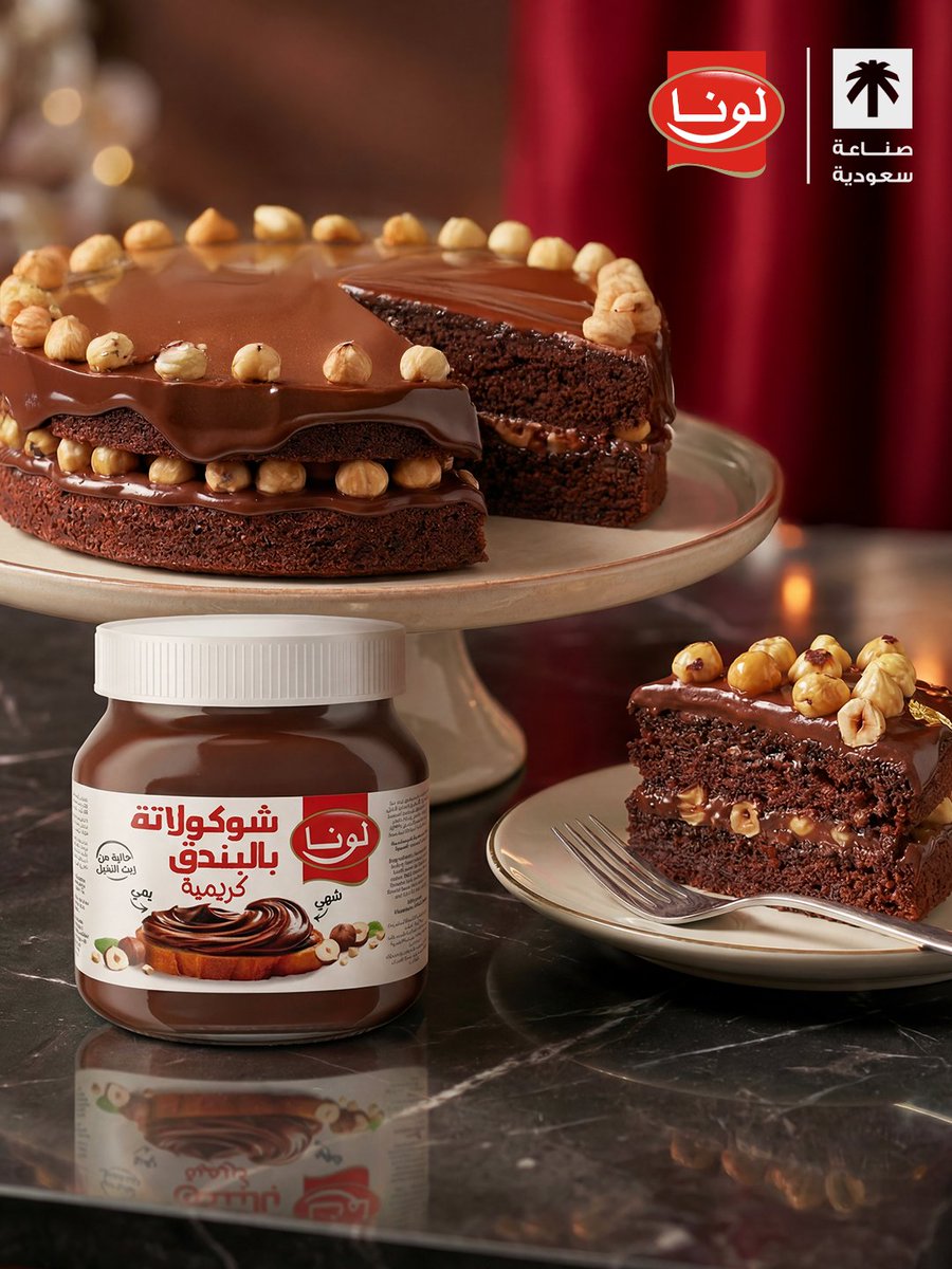 luna_ksa's tweet photo. الاختيار اللذيذ لجمعات العيد المبهجة.. 

كيكة شوكولاتة البندق من لونا 🤎🍰

#لونا #منتجات_لونا 

The delicious choice for joyful Eid gatherings…
Luna Hazelnut Chocolate Cake 🤎🍰

#Luna #Luna_Products https://t.co/nr4e5TFvPY