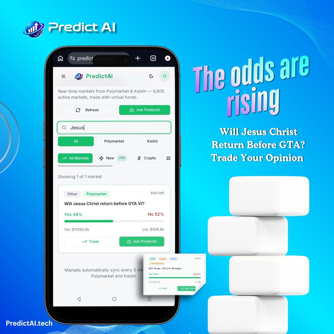 PredictAI_HQ's tweet photo. The Odds are Rising 

#PredictAI https://t.co/b0MkGEhHpC
