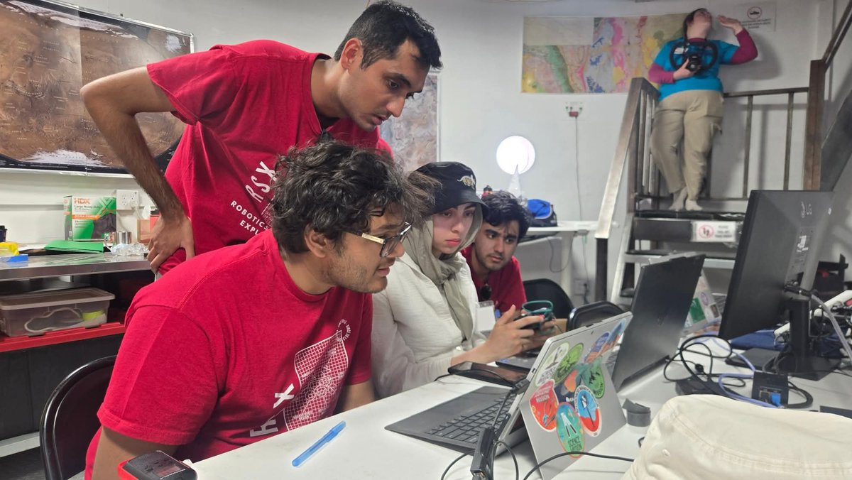 TheMarsSociety's tweet photo. An exciting first day of competition action on Thursday! Teams are now getting ready for their second day and second mission site. #URC2026 #MDRS #themarssociety #utah #robotics #students https://t.co/m70qNvcidb