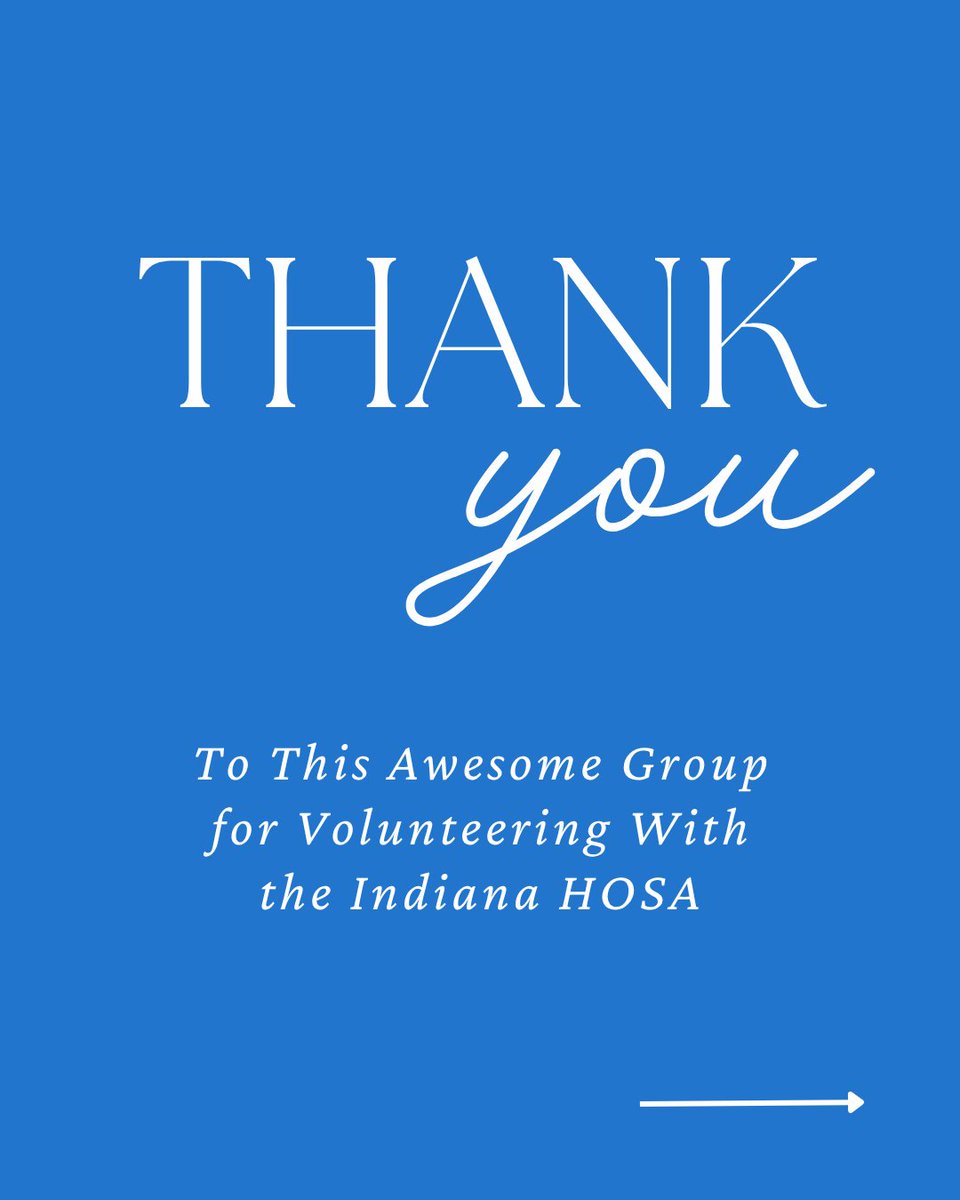 IndianaAPTA's tweet photo. Thank you to this special group of people for taking the time to volunteer with the Indiana HOSA! https://t.co/LNl4wU065v